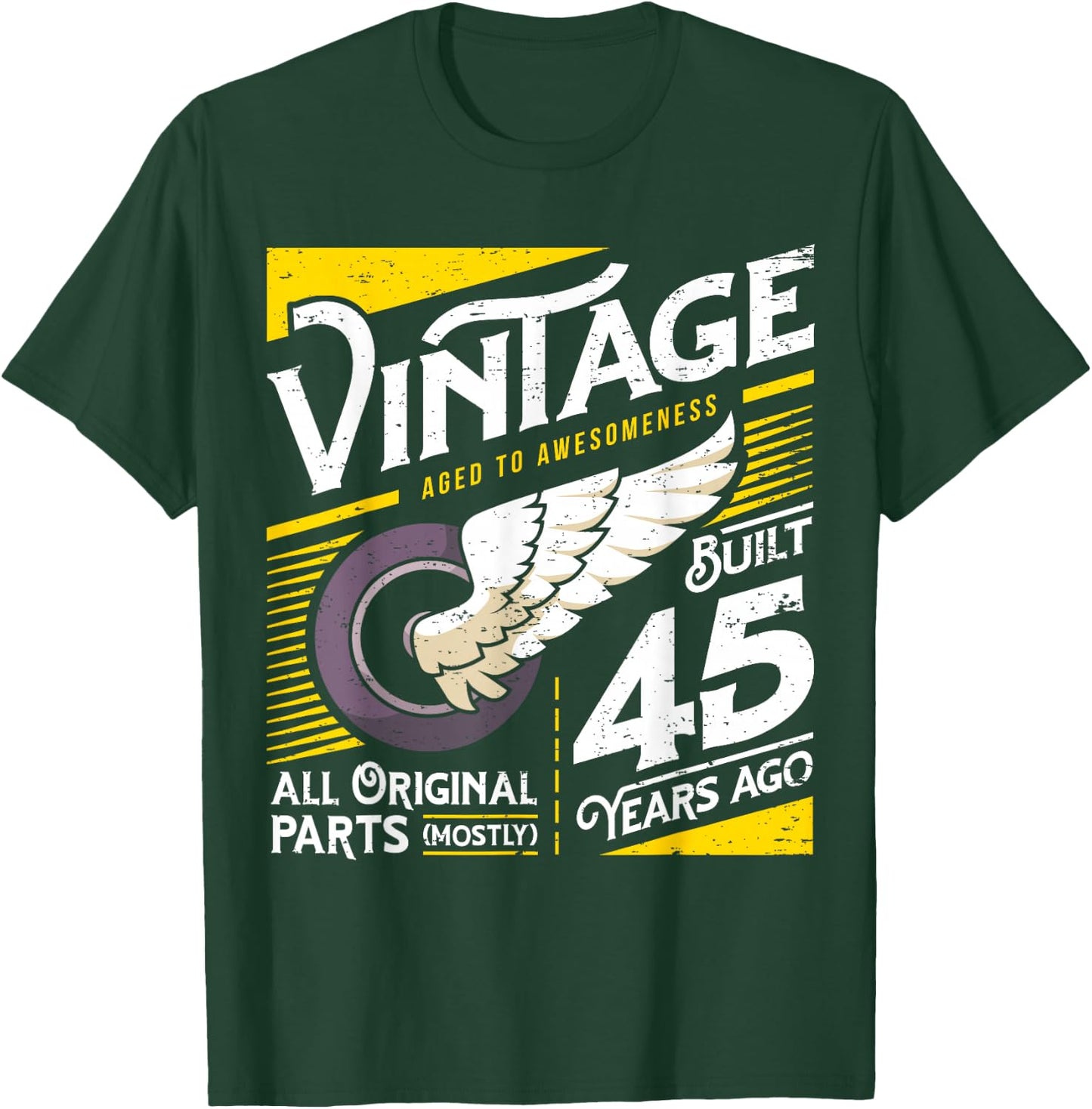 45 Years Vintage 45th Birthday T-Shirt - T-Shirt | Forest