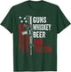 Guns Whisky Beer And Freedom - Funny Drinking AR15 Gun T-Shirt - T-Shirt | Forest