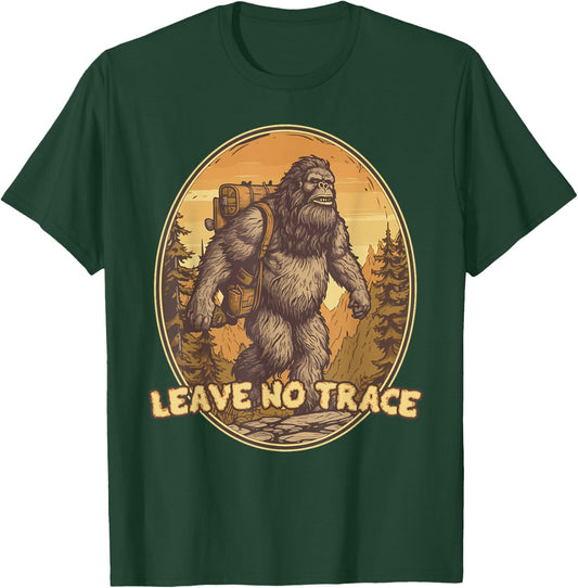 Hiking Bigfoot Leave No Trace Outdoors For Hikers T-Shirt - T-Shirt | Forest