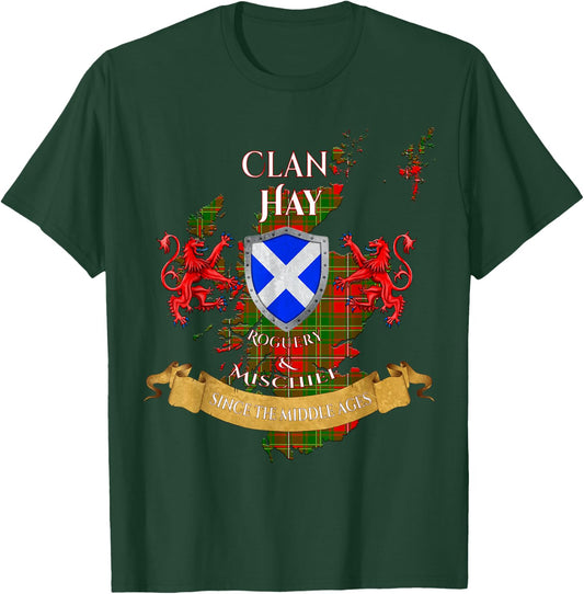 Hay Scottish Family Clan Middle Ages Mischief T-Shirt - T-Shirt | Forest