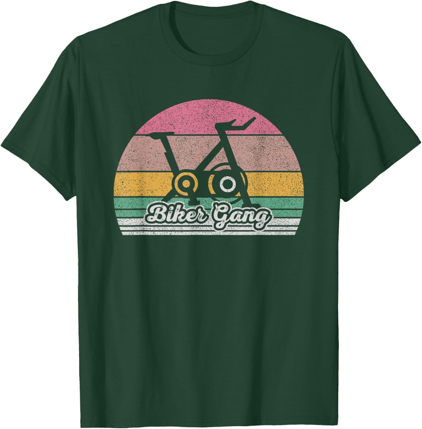 Retro Biker Gang Funny Spin Saying Gym Workout Spinning Gift T-Shirt - T-Shirt | Forest