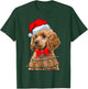 Christmas Lights Poodle Wearing Xmas Hat - Cute Dog Lover T-Shirt - T-Shirt | Forest