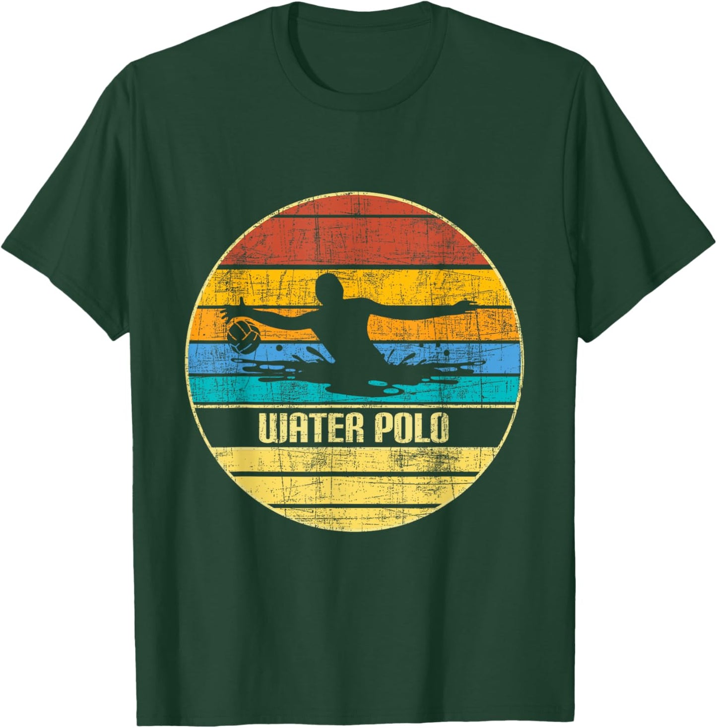 Water Polo - Retro Vintage Goalie Sportsmen Sports Lover T-Shirt - T-Shirt | Forest