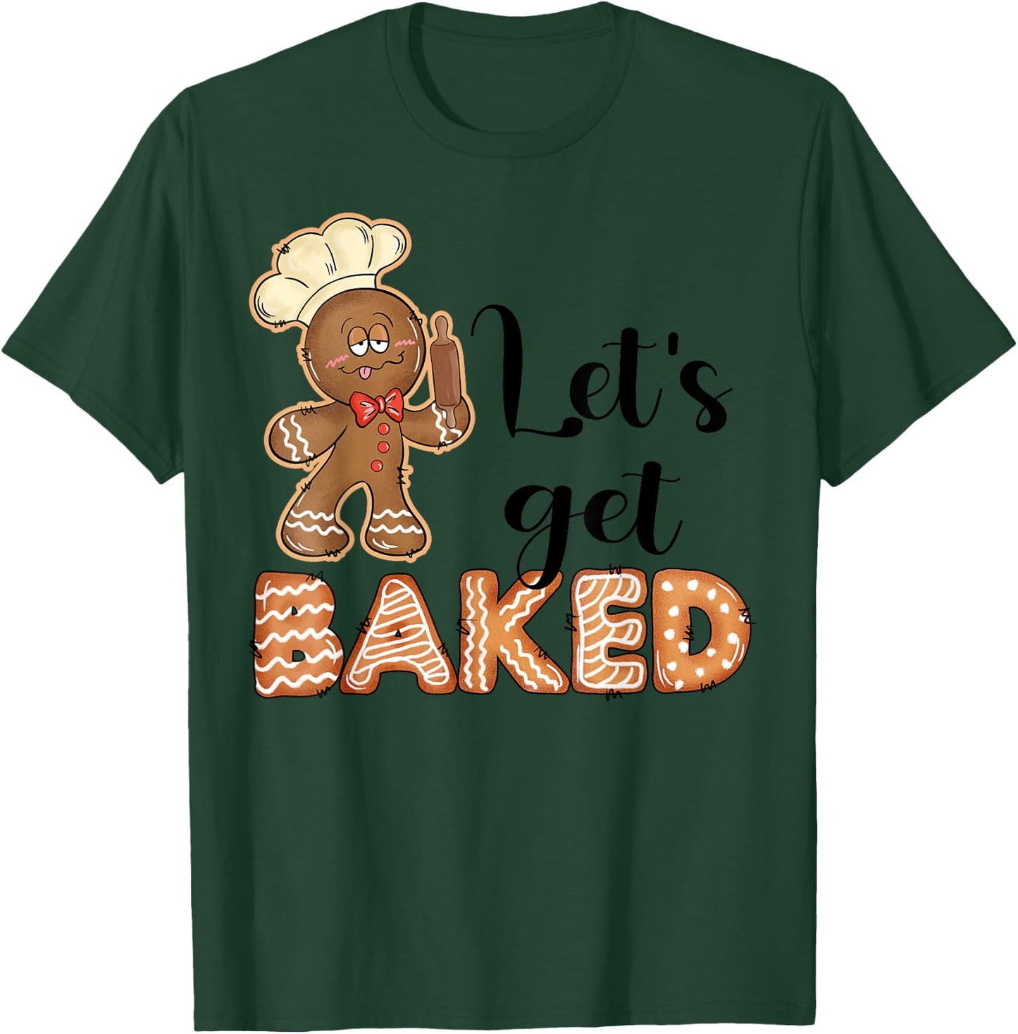 Funny Christmas Gingerbread Chef Baking Team Xmas -Adults Grey T-Shirt - T-Shirt | Forest