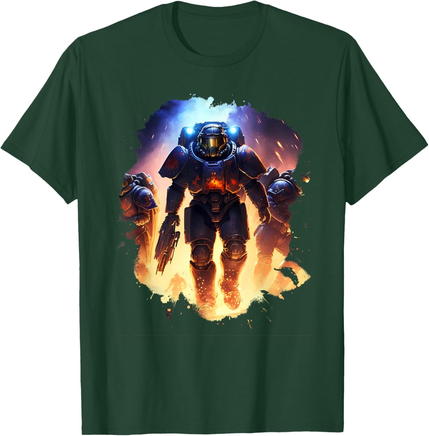 Heroes in Space The Epic Space Marines T-Shirt - T-Shirt | Forest