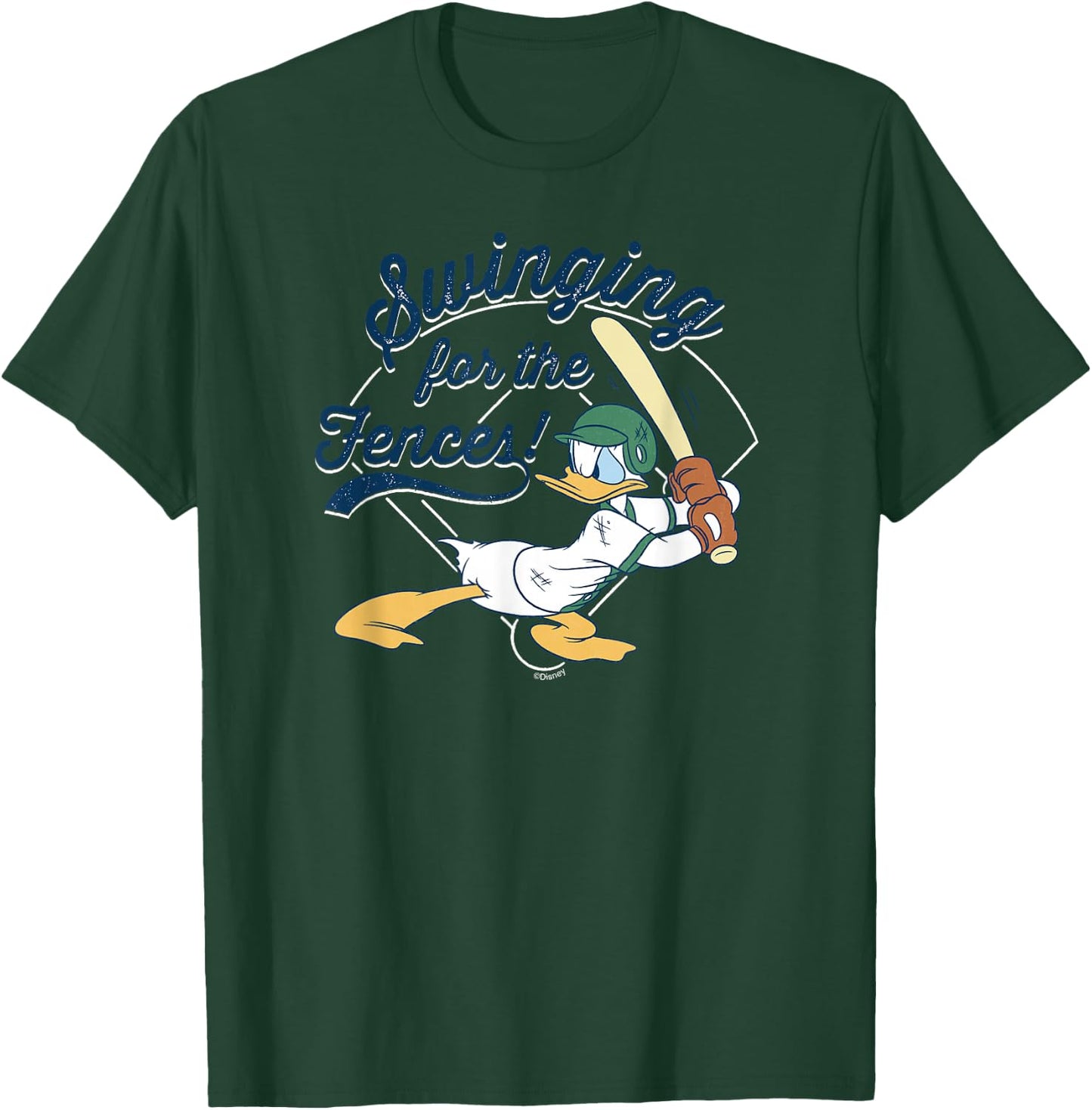 Disney Donald Duck Baseball Swinging for the Fences Sports T-Shirt - T-Shirt | Forest