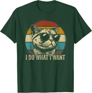 Retro I do what I want cat funny cat lover retro T-Shirt - T-Shirt | Forest