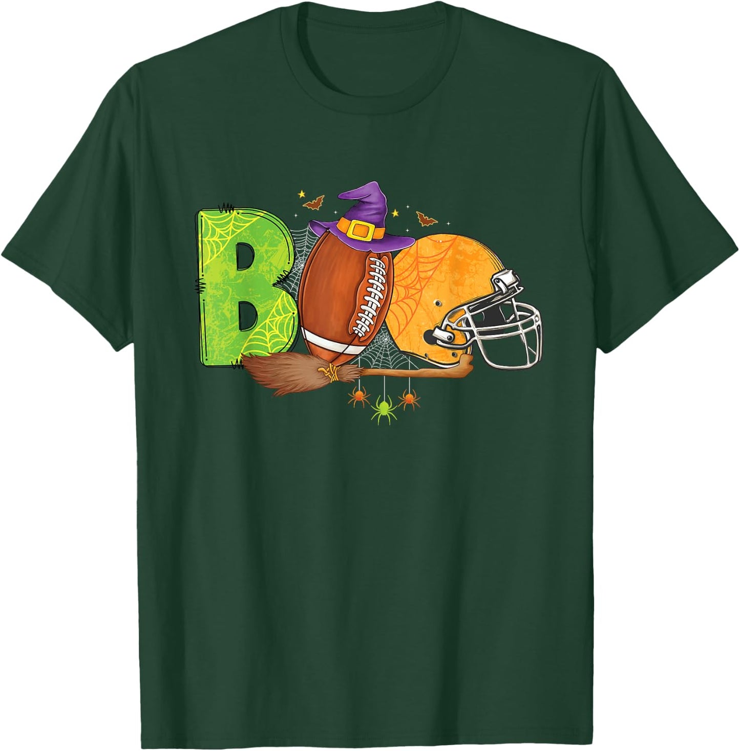 Boo Funny football Halloween costume men women girls boys T-Shirt - T-Shirt | Forest