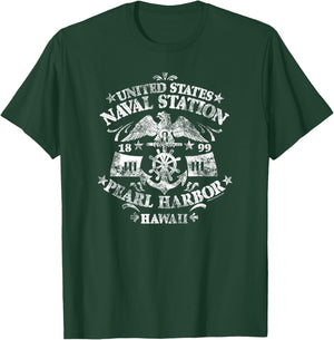 United States Naval Station Pearl Harbor Hawaii T-Shirt - T-Shirt | Forest
