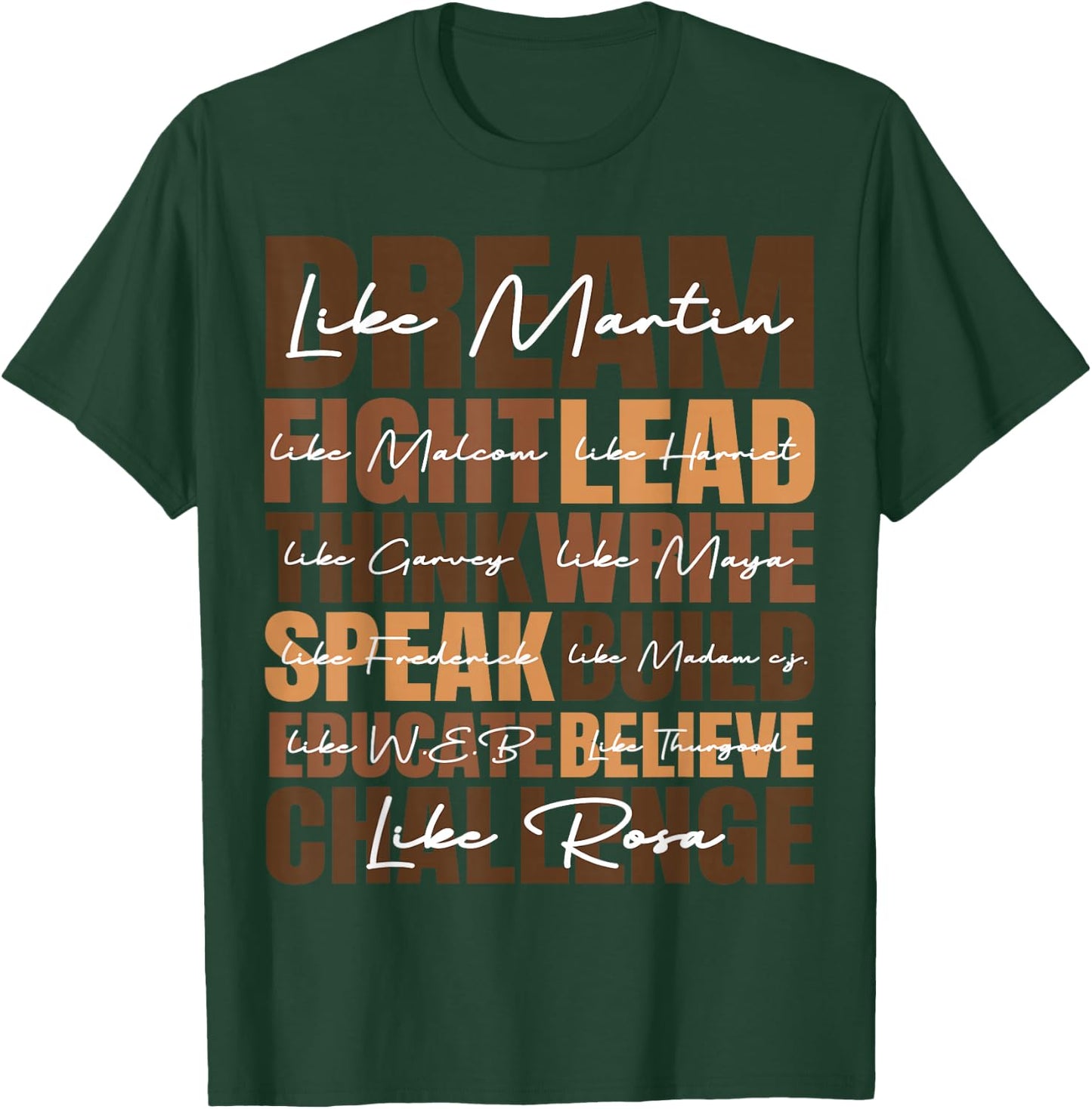 Dream Black History Month Juneteenth African American Gifts T-Shirt - T-Shirt | Forest