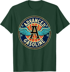 Retro Vintage Gas Station Advanced Gasoline Motor Oil Car T-Shirt - T-Shirt | Forest