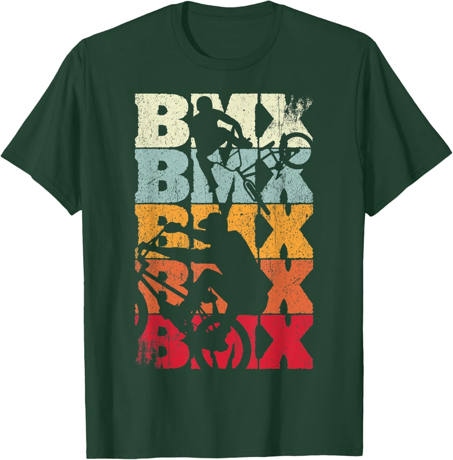 BMX freestyle vintage bike fans boys youth bike BMX T-Shirt - T-Shirt | Forest