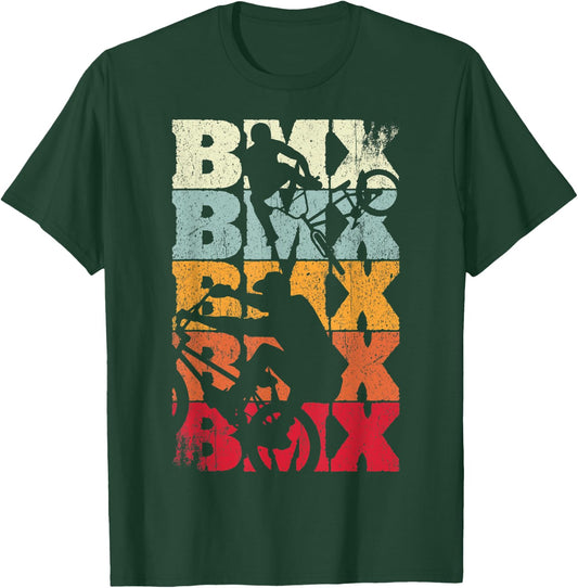 BMX freestyle vintage bike fans boys youth bike BMX T-Shirt - T-Shirt | Forest