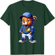 Cute Hip Hop Teddy Bear 90 hip hop clothing graffiti T-Shirt - T-Shirt | Forest