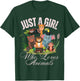 Just A Girl Who Loves Animals Lover kids Wild Zoo Animals T-Shirt - T-Shirt | Forest