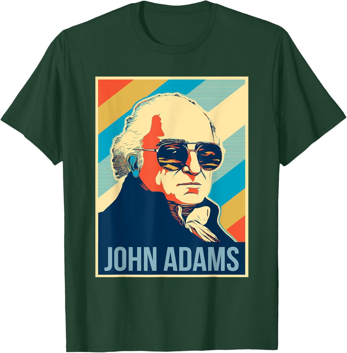 4th Of July John Adams President Retro Patriotic T-Shirt - T-Shirt | Forest