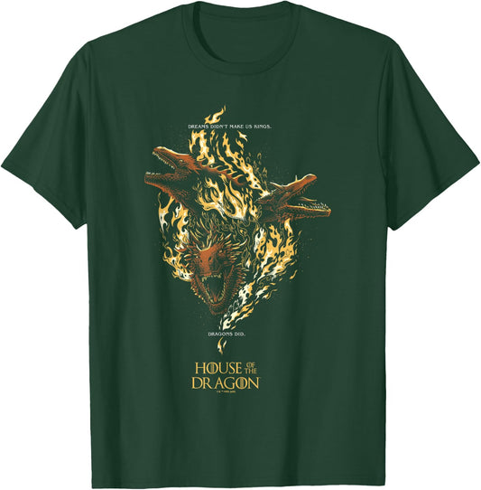 House of the Dragon Targaryen Quote Epic Flames Dragons Logo T-Shirt - T-Shirt | Forest