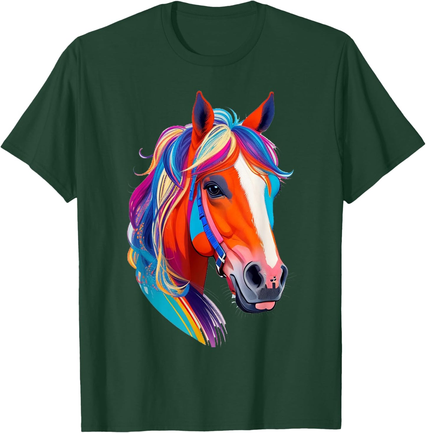 Colorful pop art Horse Lover Funny Cute Horses T-Shirt - T-Shirt | Forest