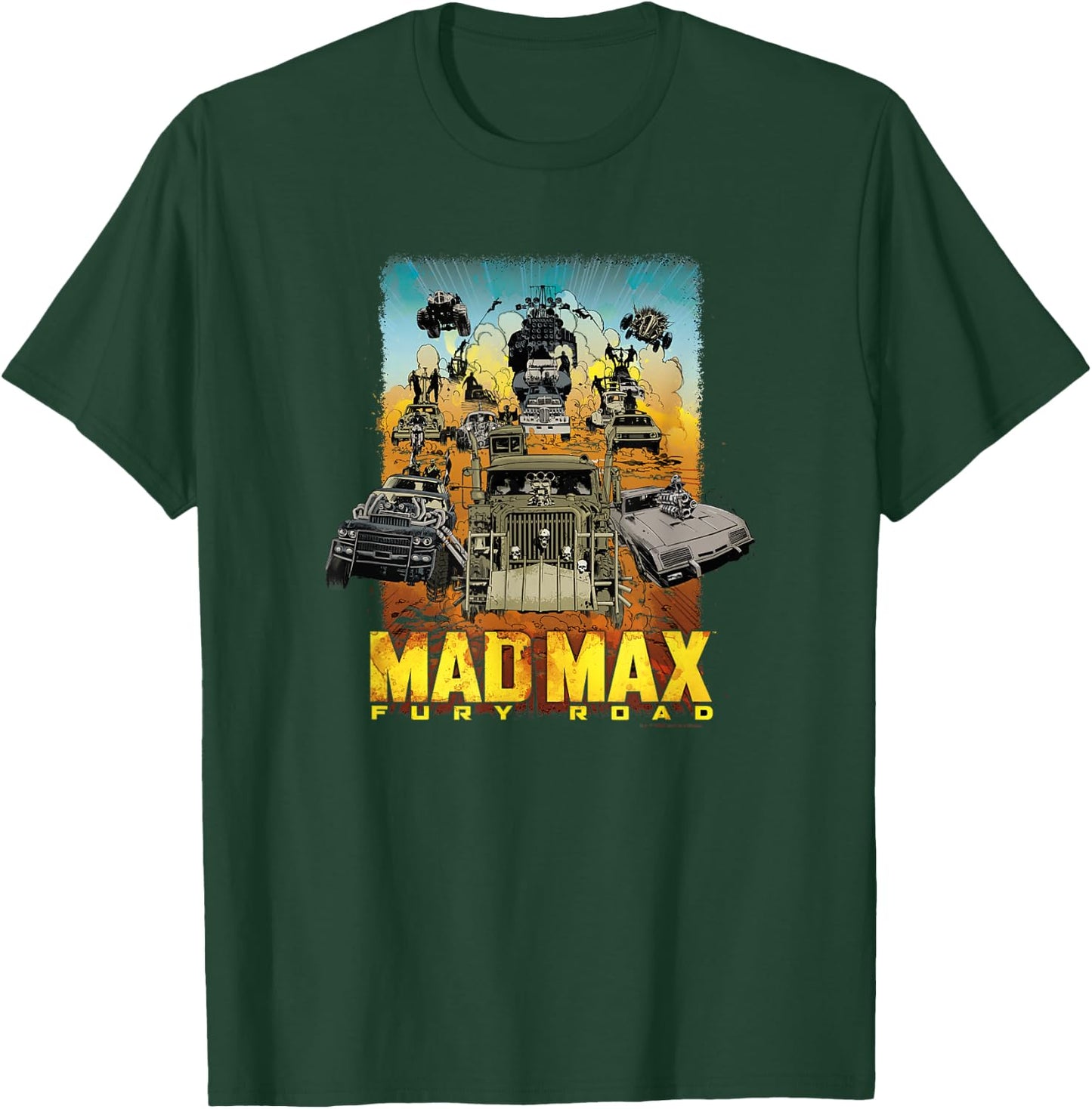WB100 Mad Max Fury Road Post-Apocalyptic Wasteland Comic T-Shirt - T-Shirt | Forest