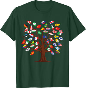 Flags of Countries of the World international flag tree kid T-Shirt - T-Shirt | Forest