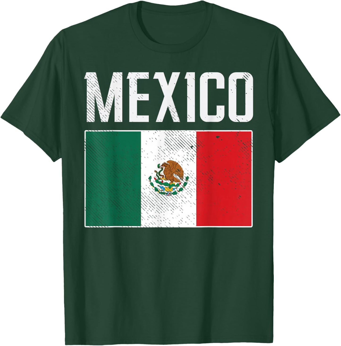 Mexico Flag Mexican Soccer Fan Men Women Boys Girls Kids T-Shirt - T-Shirt | Forest