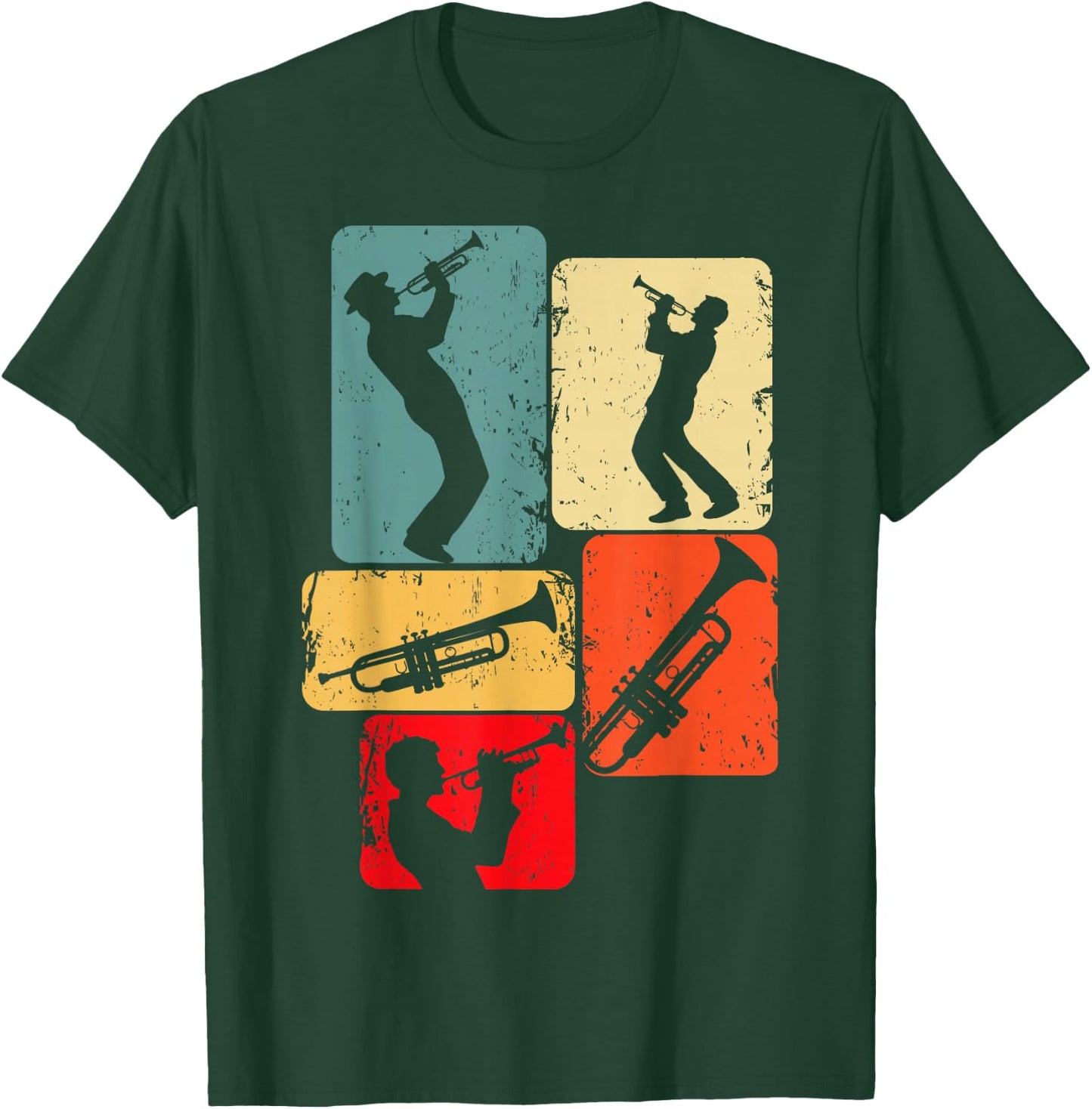 Trumpet Trumpeter Jazz Musician Boys Men T-Shirt - T-Shirt | Forest