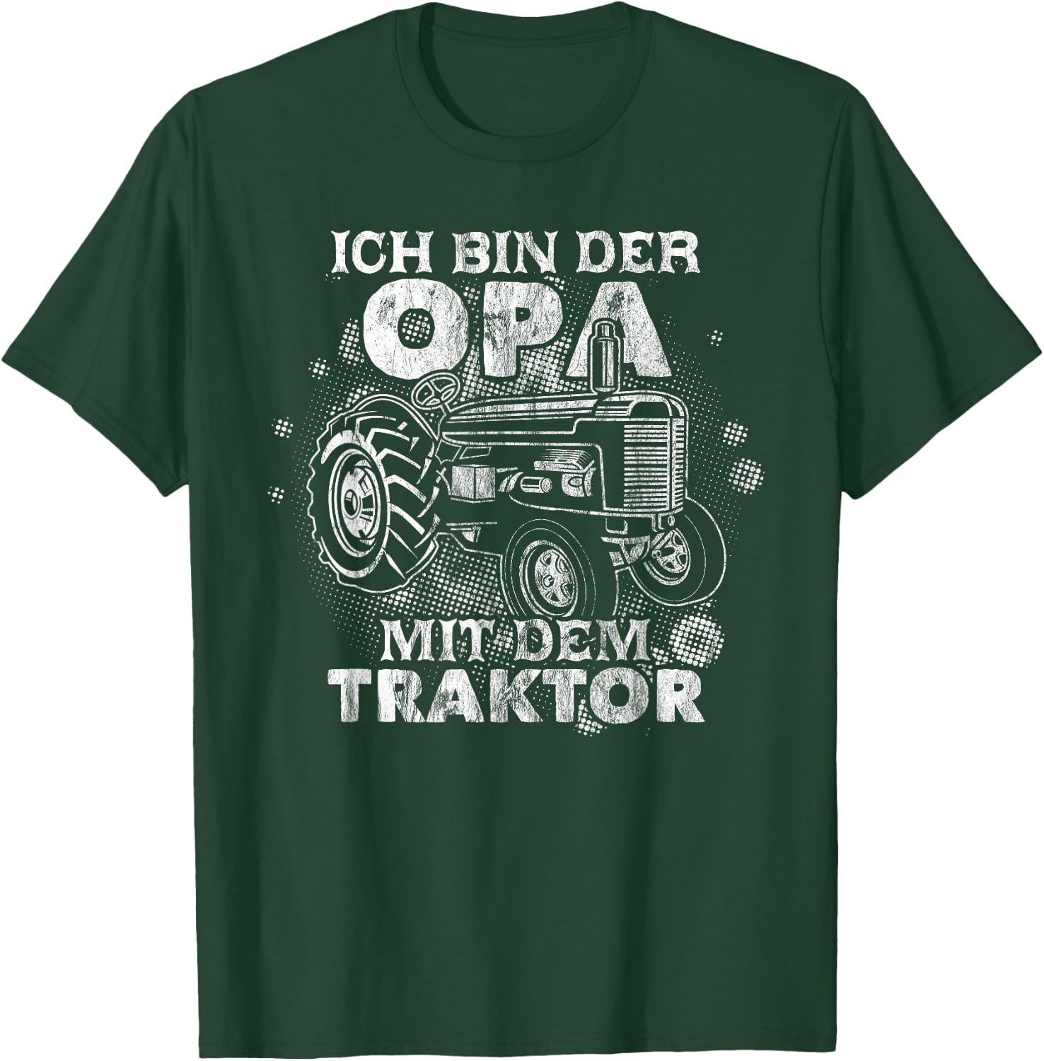Grandpa with Tractor Grandpa Grandad Funny T-Shirt - T-Shirt | Forest