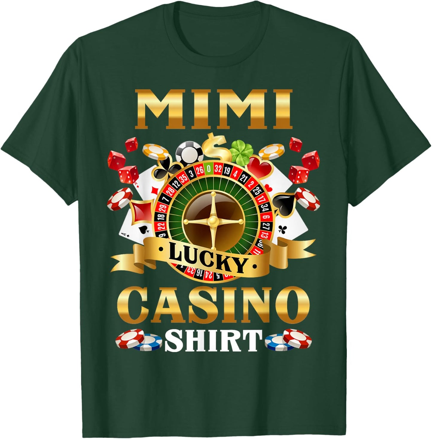 Casino Mimi Funny Lucky Casino Game Player Family Matching T-Shirt - T-Shirt | Forest
