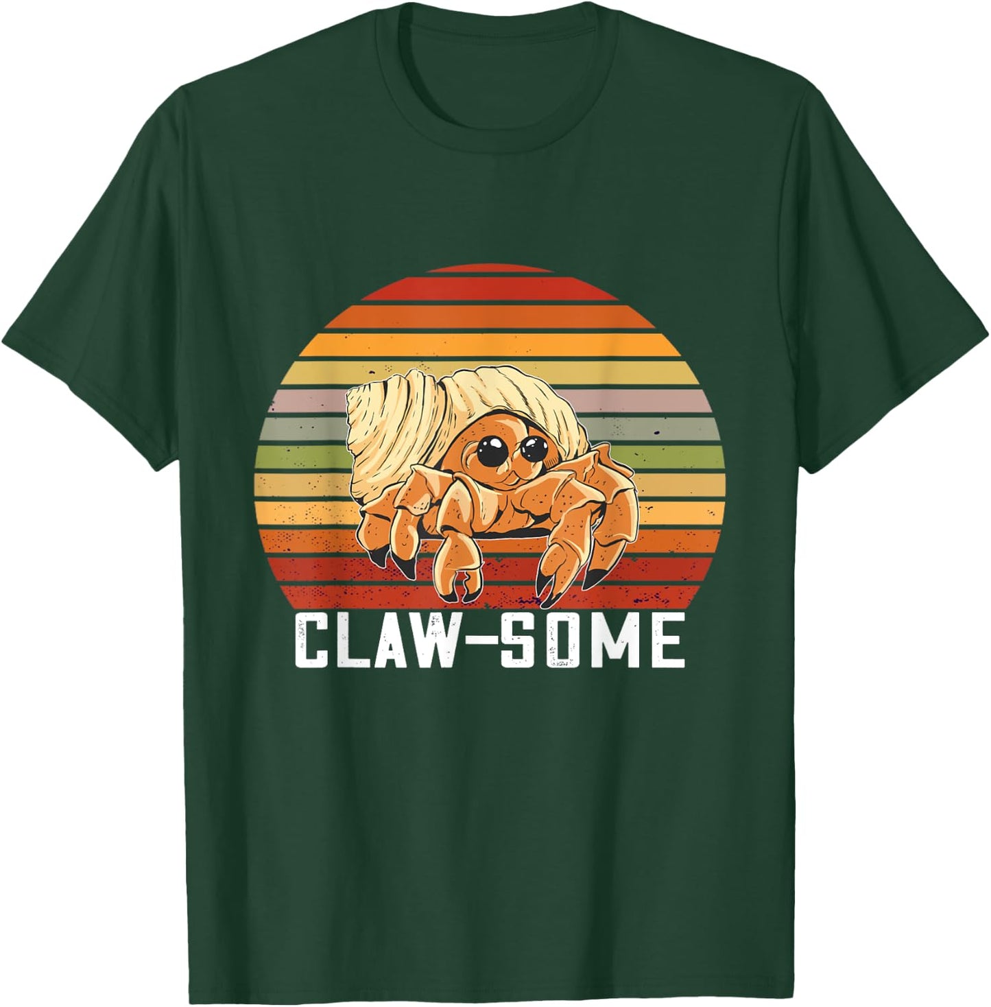 Hermit Crab Retro Awesome Claw Sea Animals Hermit Crab Lover T-Shirt - T-Shirt | Forest