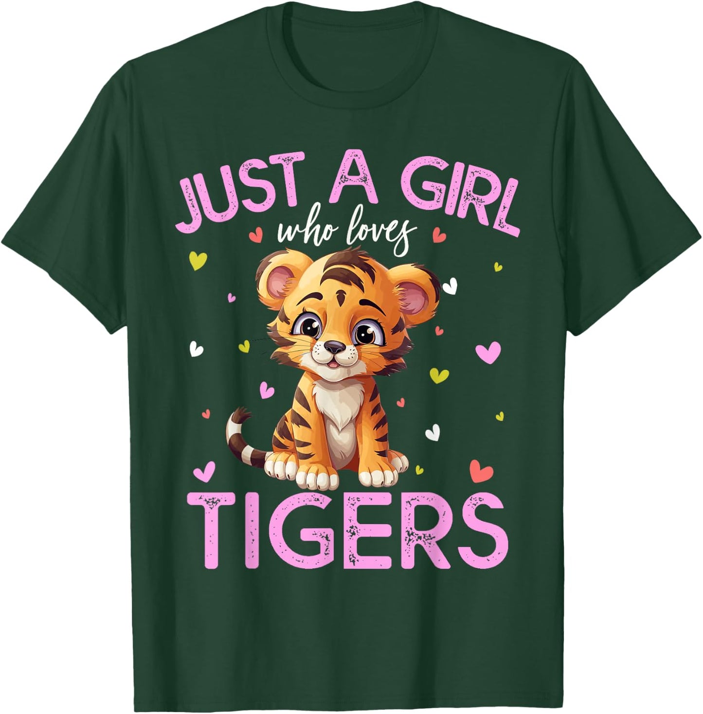 Just A Girl Who Loves Tigers Girls T-Shirt - T-Shirt | Forest