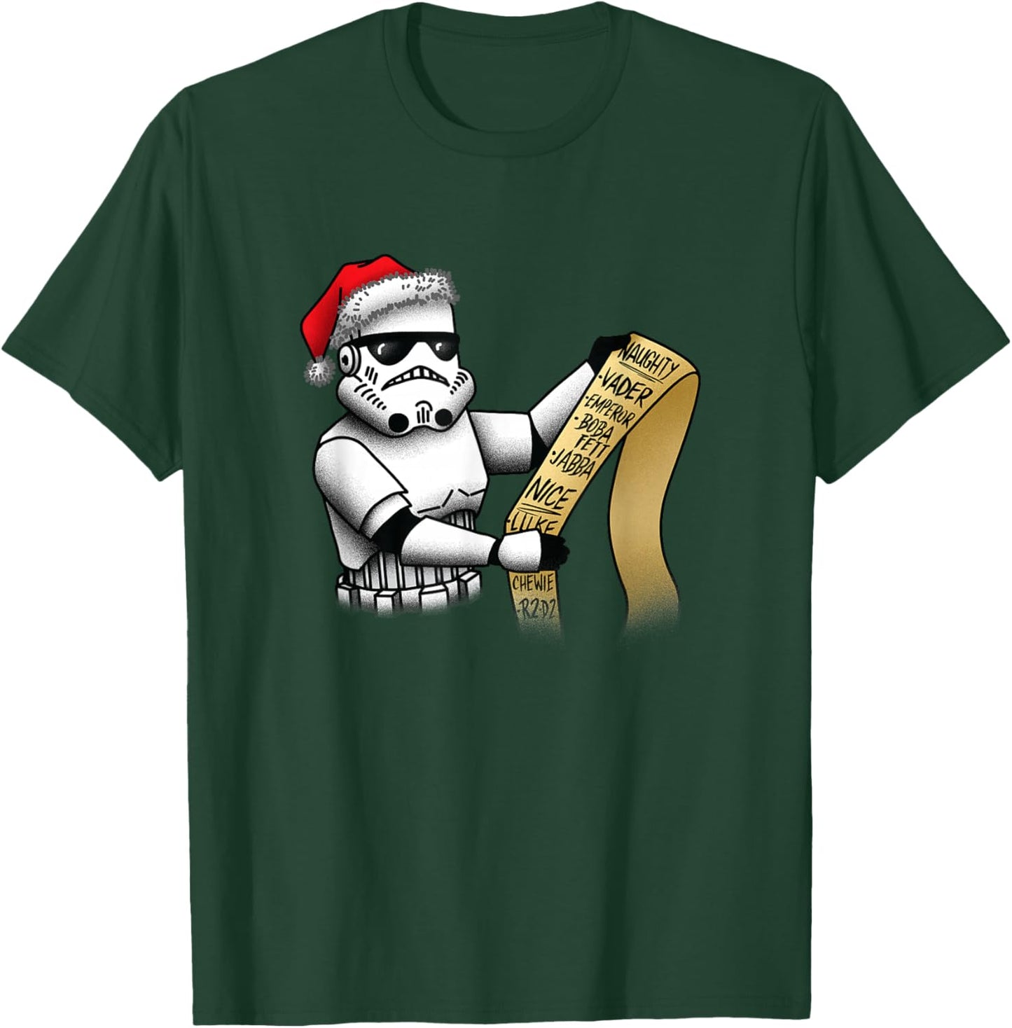 Star Wars Christmas Stormtrooper Naughty & Nice List T-Shirt - T-Shirt | Forest