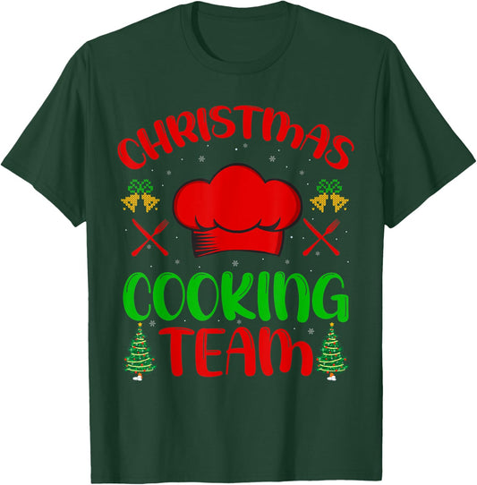 Cooking Lover Xmas Cook Chef Christmas Cooking Team T-Shirt - T-Shirt | Forest
