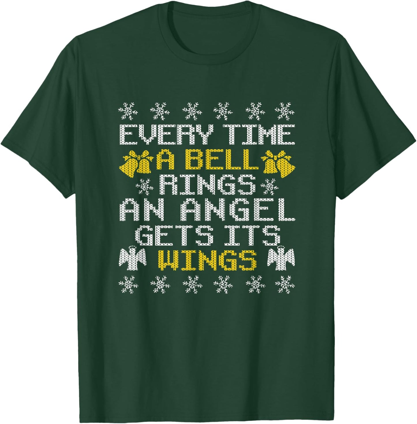 Every Time A Bell Rings An Angel Gets Its Wings Christmas T-Shirt - T-Shirt | Forest