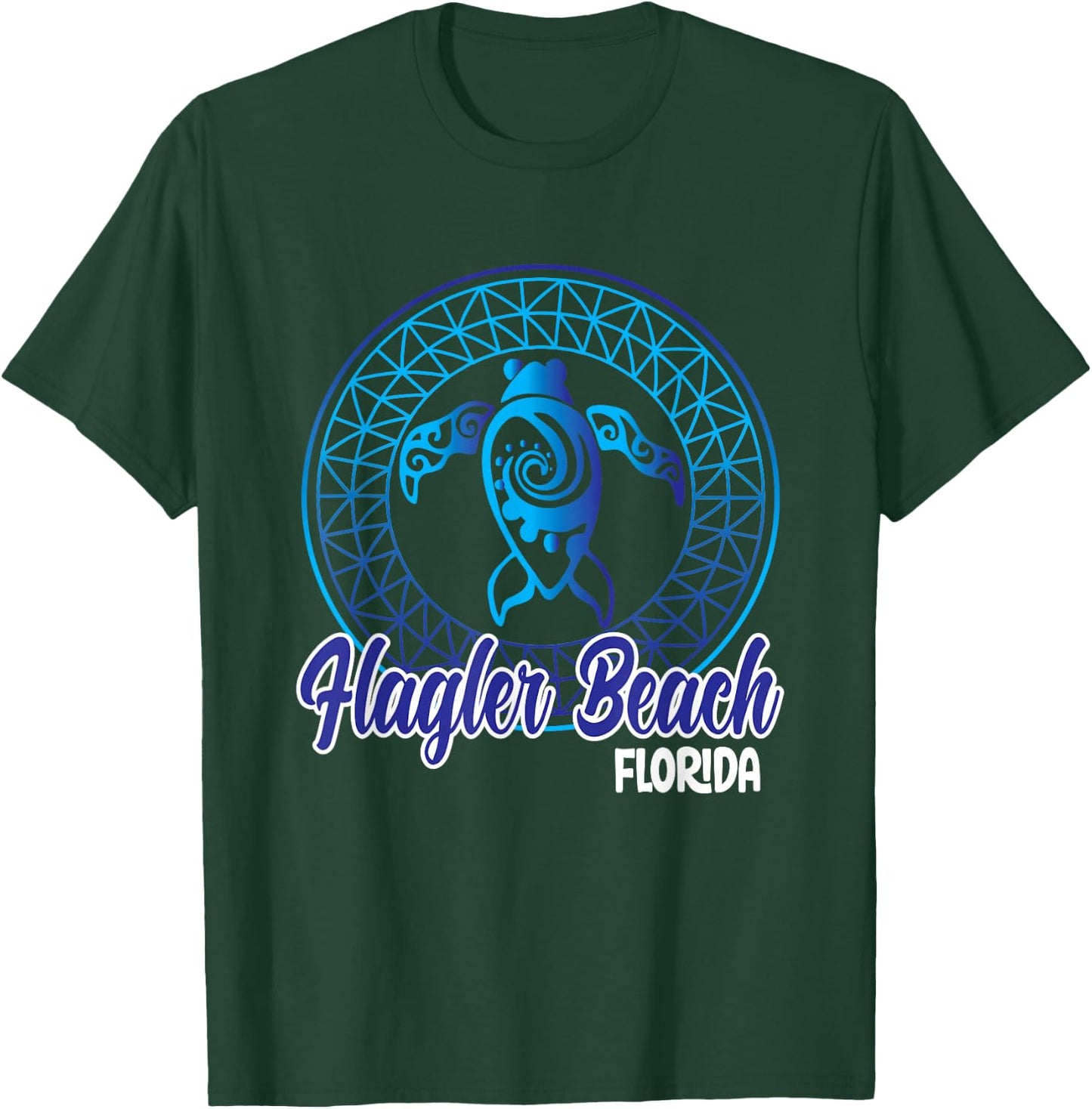 Flagler Beach Florida Souvenirs Save Sea Turtles Tribal T-Shirt - T-Shirt | Forest