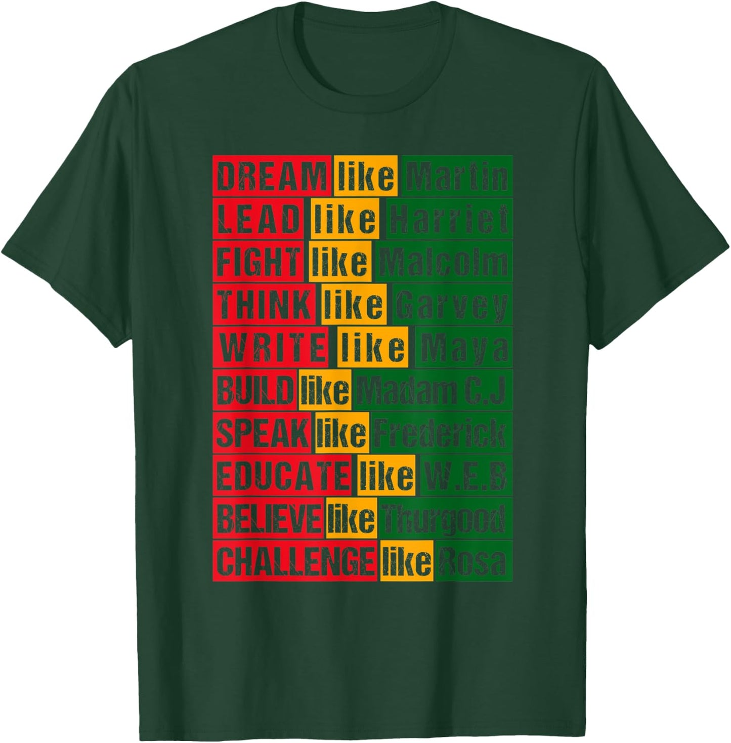 Black History Month African American T-Shirt - T-Shirt | Forest