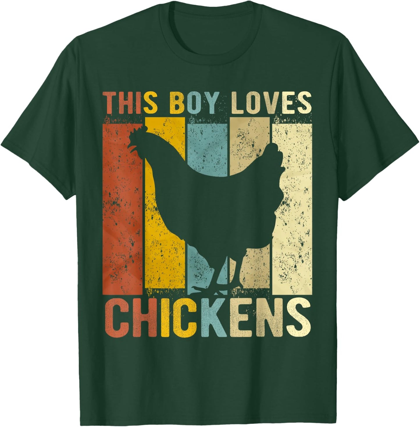 This Boy Loves Chickens Boys Chicken T-Shirt - T-Shirt | Forest