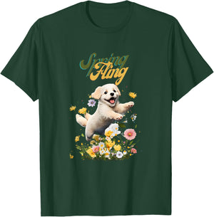 Playful Puppy Spring Fling T-Shirt - T-Shirt | Forest