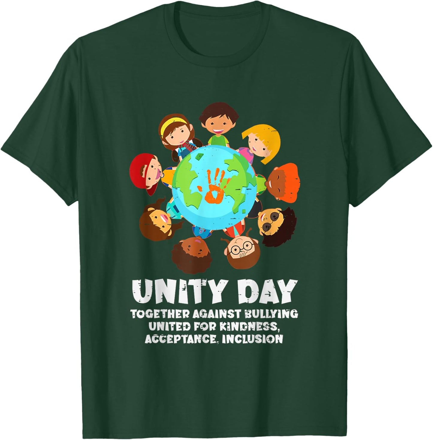 Together Against Bullying Orange Anti Bullying Unity Day Kid T-Shirt - T-Shirt | Forest