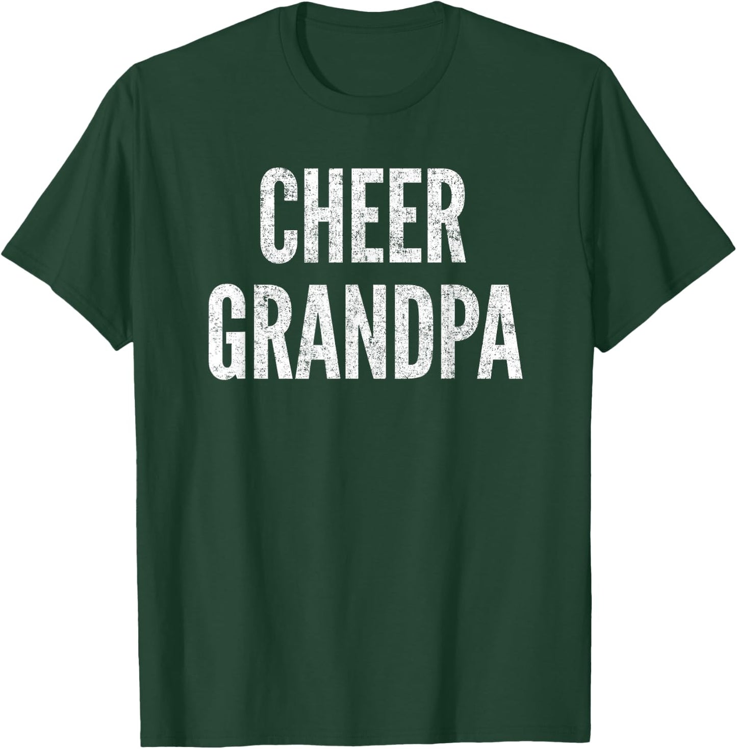 Cheer Grandpa Cheerleading Matching Grandparents Black T-Shirt - T-Shirt | Forest