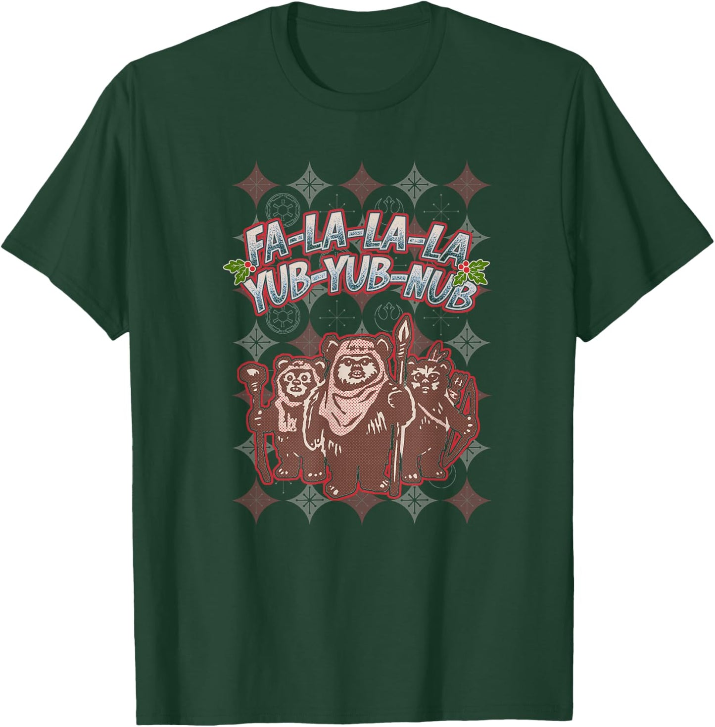 Star Wars Christmas Ewoks Fa La La Holiday Sweater T-Shirt - T-Shirt | Forest