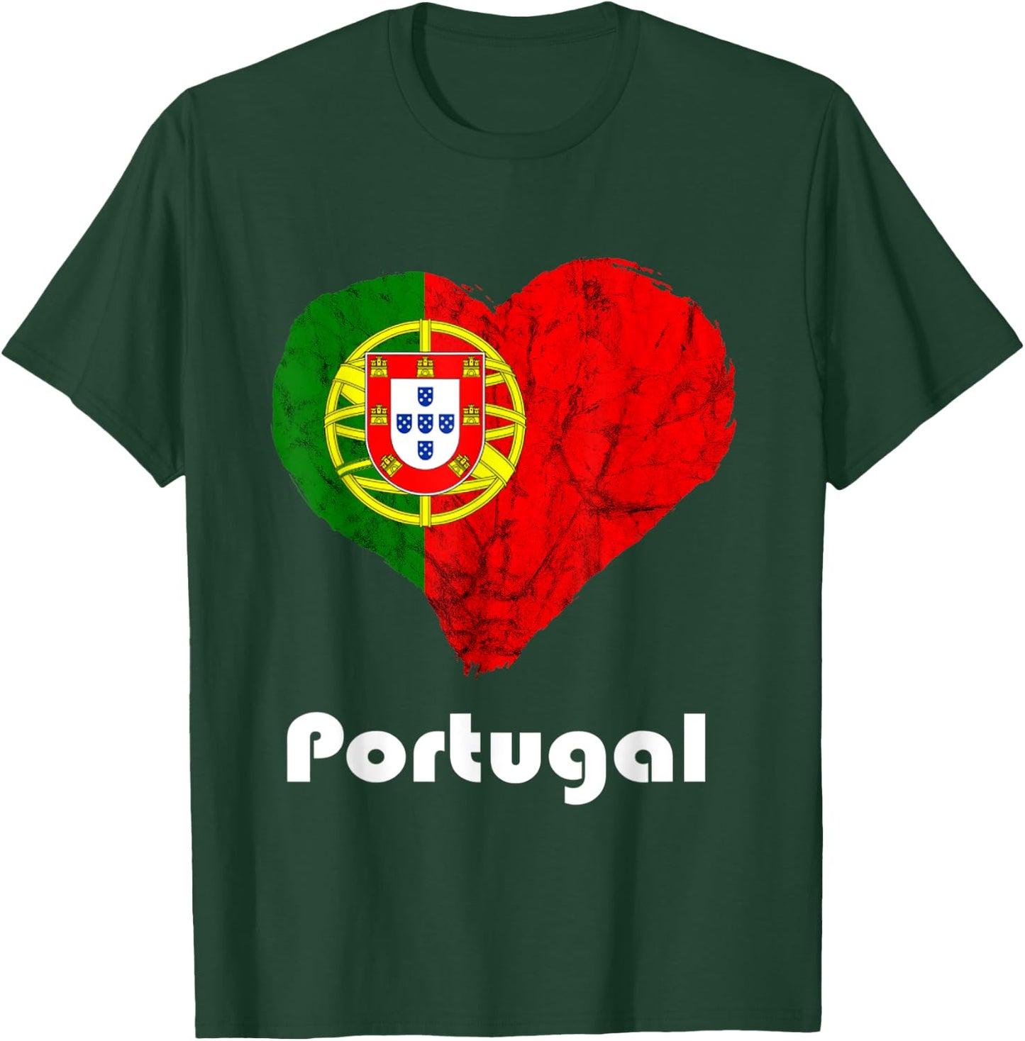 Portugal Flag Heart Portuguese Roots Portugal Portugal T-Shirt - T-Shirt | Forest