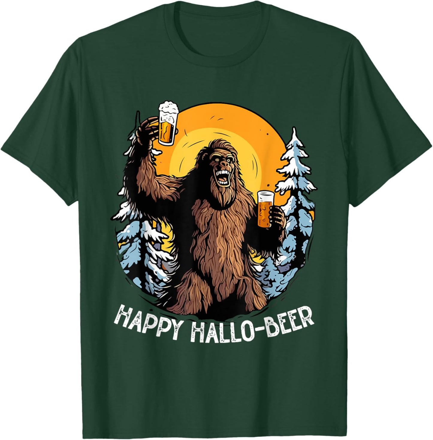 Bigfoot Halloween Costume Sasquatch Beer Trick Or Treat T-Shirt - T-Shirt | Forest
