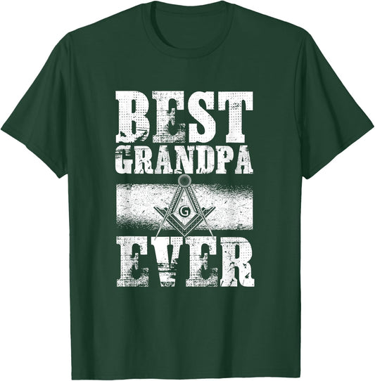 Best Grandpa Ever Masonry Freemasonry Masonic Freemason T-Shirt - T-Shirt | Forest