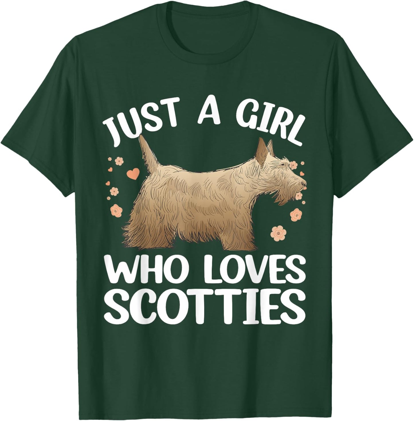 Funny Scottish Terrier Art For Girls Women Scottie Dog Lover T-Shirt - T-Shirt | Forest