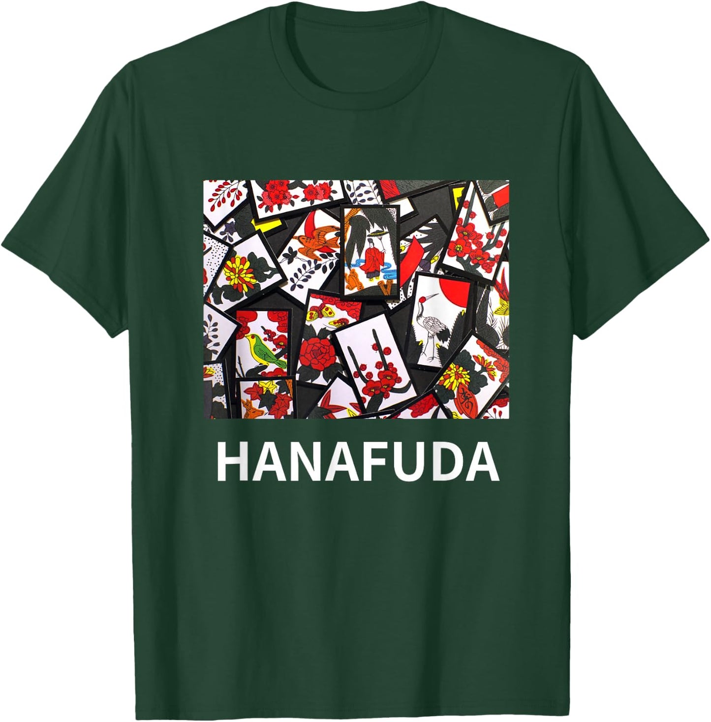 Hanafuda Japan Card Game T-Shirt - T-Shirt | Forest