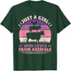 Just A Girl Who Loves Farm Animals Lover Women Farmer Girl T-Shirt - T-Shirt | Forest