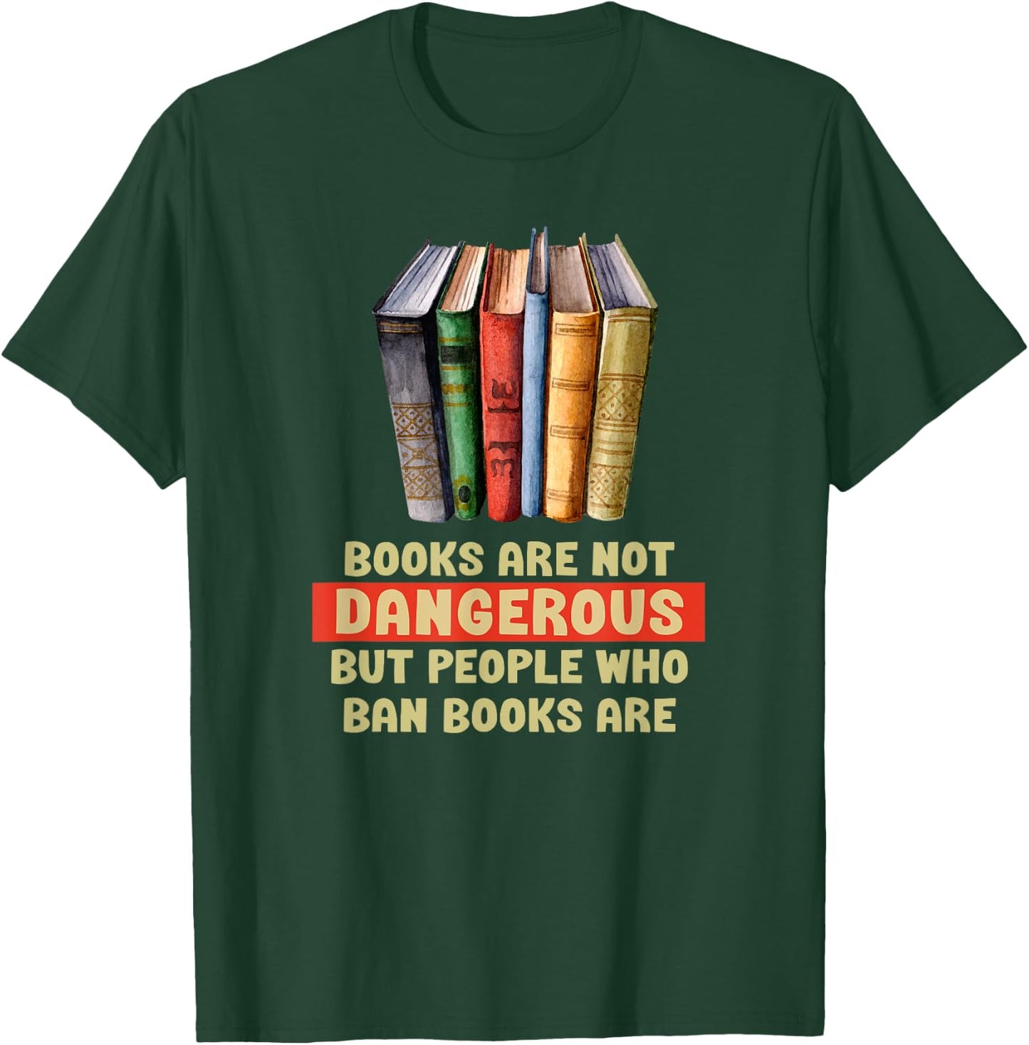 reading is for life, librarian life Anti Book Banning Black Cotton Polyester , -Adults, Small, Short Sleeve T-Shirt - T-Shirt | Forest