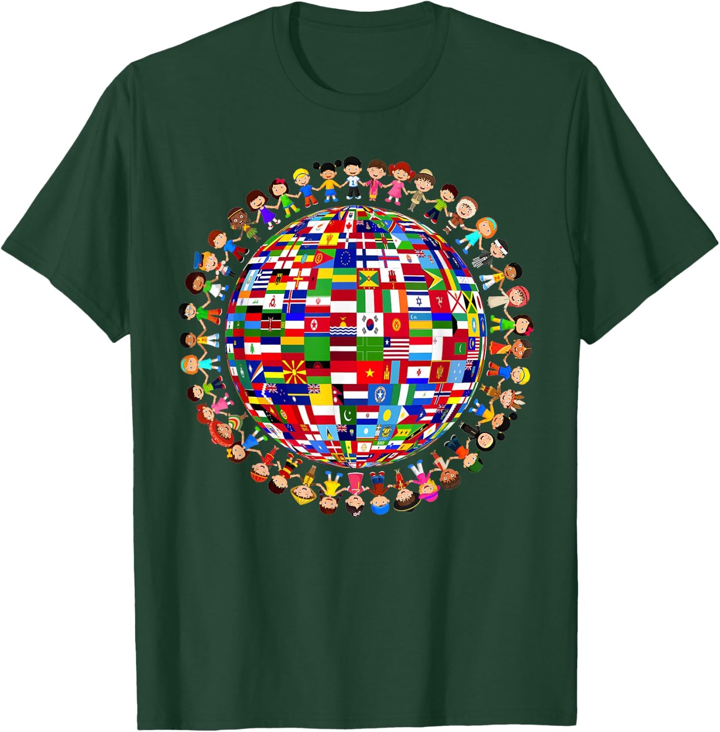 National Flags Circle World Peace International Day Of Peace T-Shirt - T-Shirt | Forest