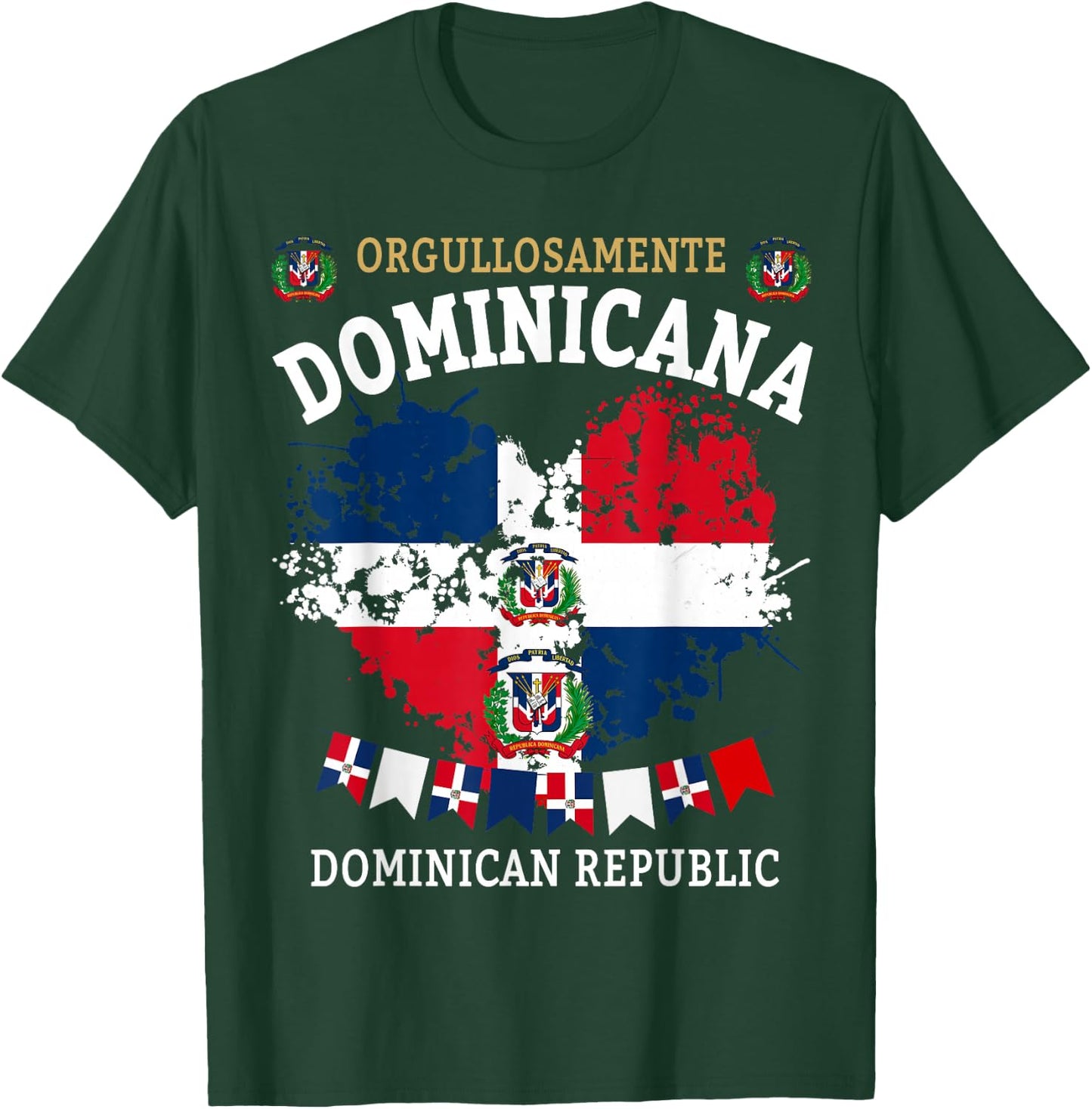 Republica Dominicana & Hispanic Dominican Flag T-Shirt - T-Shirt | Forest