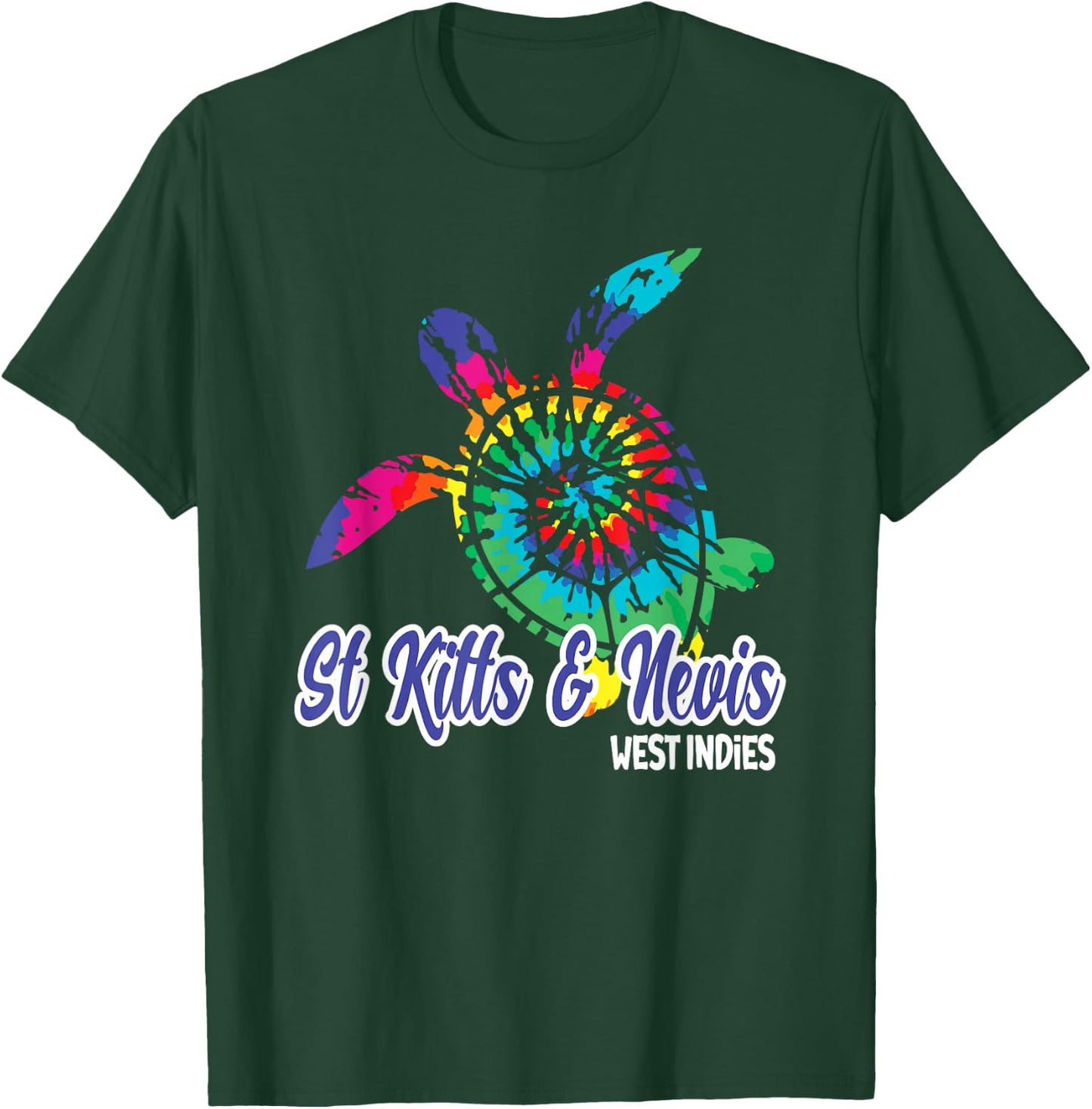 St Kitts and Nevis Souvenirs Tie Dye Save Sea Turtle T-Shirt - T-Shirt | Forest